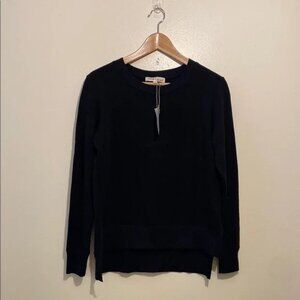 Johnny WAS CALME TENCEL / ORGSNIC COTTON BLACK SWEATER . Size Xs New
